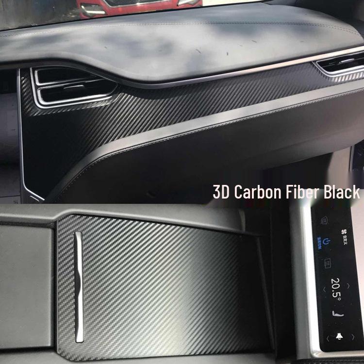 Model S/X Carbon Fiber Dashboard Wrap for Tesla Interior Console Decor