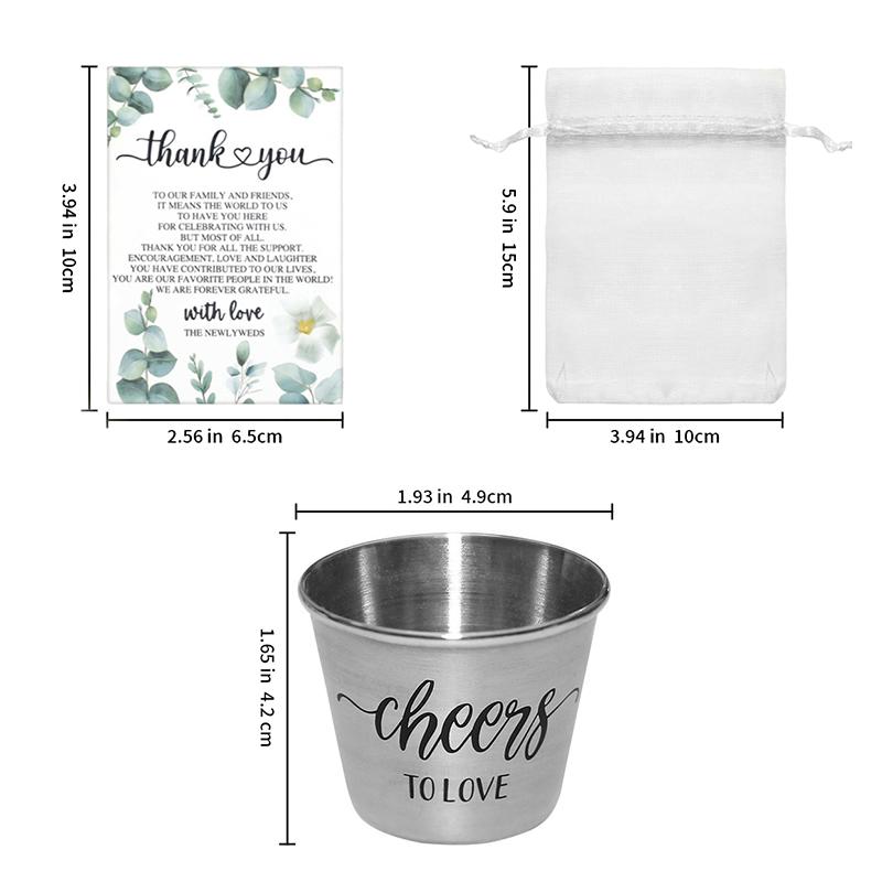 12Pcs Wedding Banquet Gift Small Wine Glass Set Bridal Souvenir Bridal Shower Birthday Event Gift Party Gift