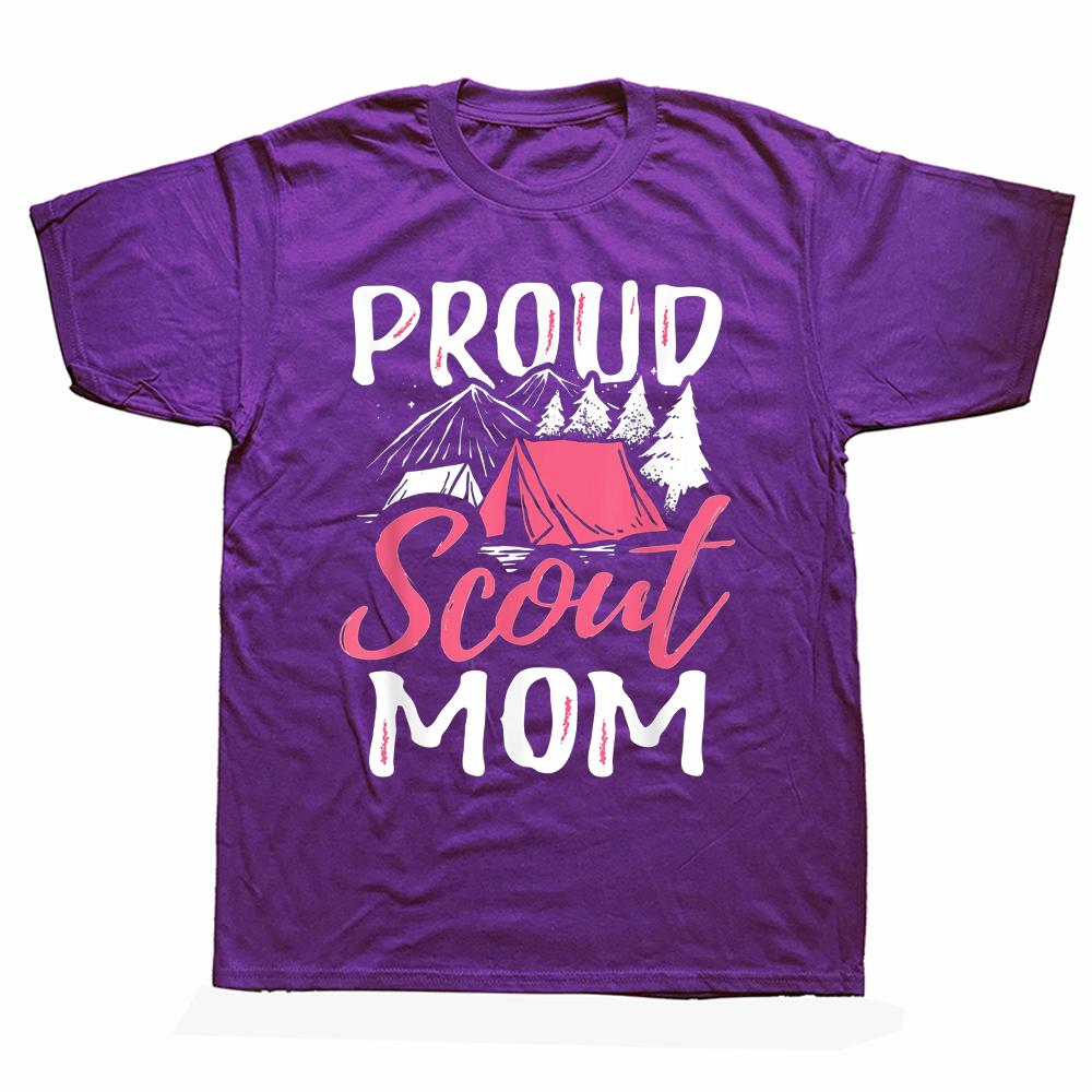 Funny Proud Scout Mom Scouting Leader Camping T Shirts Graphic Cotton Streetwear Short Sleeve Birthday Gifts Summer T-shirt
