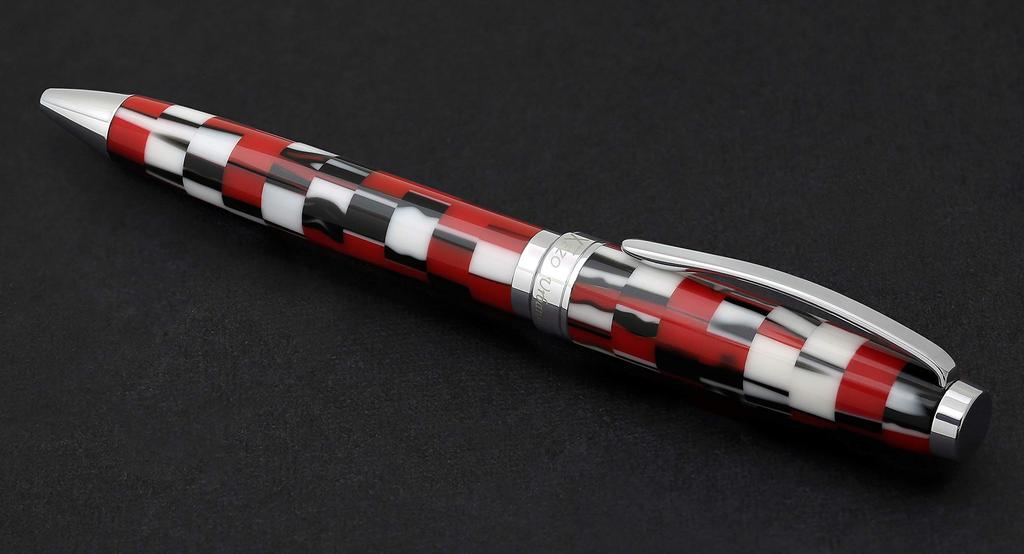 Xezo Urbanite II Trek Red Retro Style Serial Medium Nib Ballpoint No two are Pen. alike.