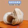 New Children's Snow Boots, Cotton Shoes for Boys and Girls, Soft-soled, Non-slip, Warm, Fleece-lined, Thickened Cotton Boots with Buckle