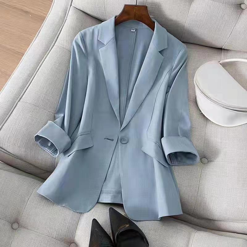 

Маленький пиджак, женский пиджак с рукавом три четверти, весенне-летний темпераментный тонкий утягивающий костюм, топ XS