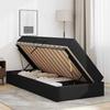 Storage Bed with Mattress 2 Pcs Black Leather