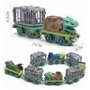 12Pcs Dinosaur Truck Toy, Mini Dinosaur Transport Car Carrier Trains Set Pull Back Monster Trucks for Boys Girls Toddlers Birthday Christmas Toy Gift