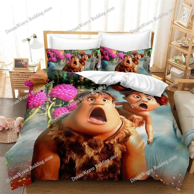 3D Print The Croods Bedding Set Boys Girls Twin Queen King Size Duvet Cover Pillowcase Bed Boys Adult Home Textileextile