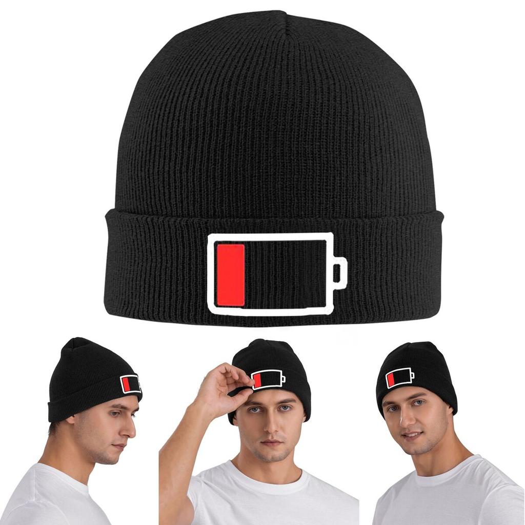 1 Batteria Batteria Scarica Cappello Caldo Lavorato a Maglia Cappello Lavorato a Maglia Invernale Cappelli Skullies Berretti Cappelli Hip Hop per Unisex