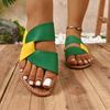 Flat Slippers Vintage Round Toe Cross Strap Soft Sole Wear Resistant Breathable Soft Sole Flip Flops Plus Size Shoes
