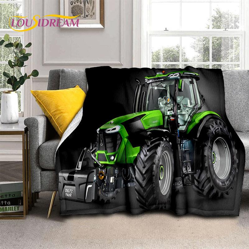 Truck Car 3D Series Retro Tractor HD Blanket,Soft Throw Blanket for Home Bedroom Bed Sofa Picnic Travel Office Cover Blanket Kid