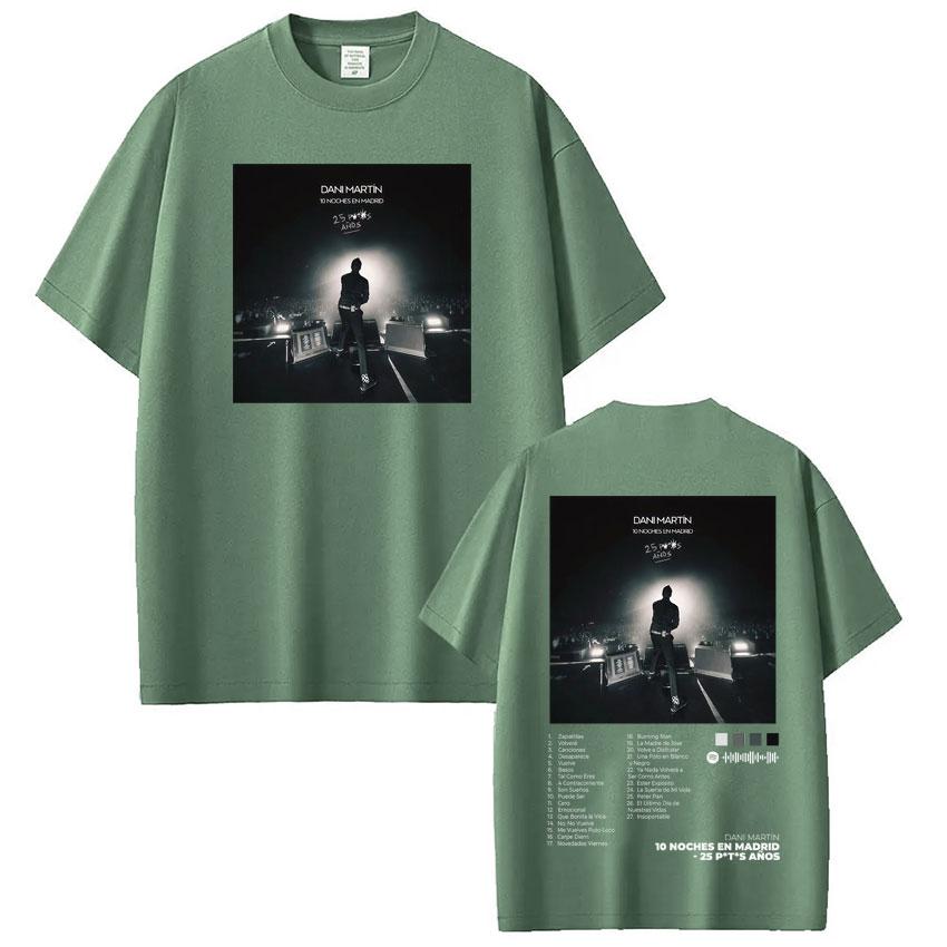 Singer Dani Martín Album 2026 Graphic Tee Men Women Vintage Hip Hop T Shirt Cotton Short Sleeve Oversized Fashion Loose Tshirts