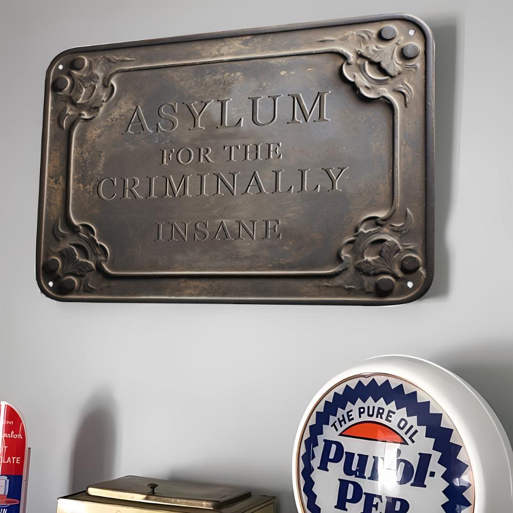 A metal tin sign, shelter, fun vintage near aluminum sign, it will be a surprise gift for someone special wall poster decoration