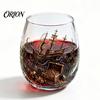 Gifts for Whiskey Lovers Octopus Pirate Glass, Sea Creature Tentacle Engraved Tumbler, Embossed Nautical Theme Wine Glass Rocks Rum Bourbon,