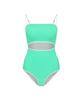 VIKINI VENDER Simple Binding Cutout Monokini - Emerald