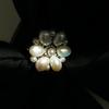 LUDE Perlen Chiffon Band Anstecknadel