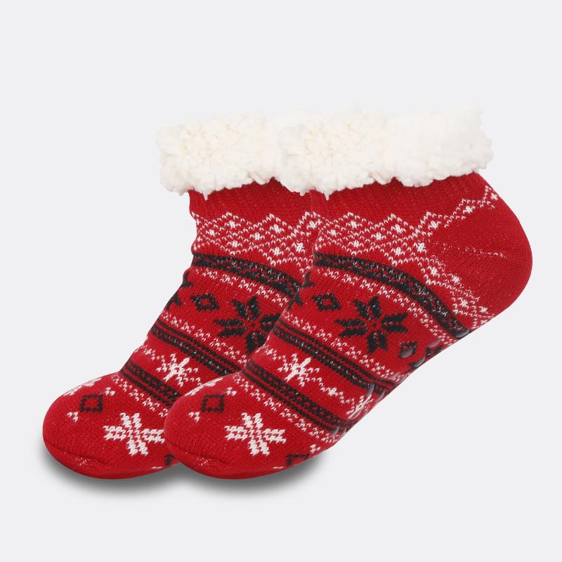 Winter Warm Non-slip Floor Socks Women Thicken Snow Socks Couple Sleep Carpet Slippers Socks