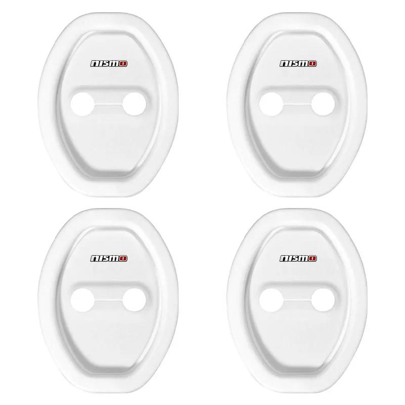 4pcs Silicone Car Door Lock Buckle Protector Cover Accessories For Nissan Nismo Almera Tiida Juke Teana Qashqai 350Z 370Z GTR