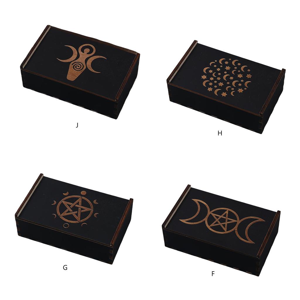 Wood Game Cards Box Playings Tarots Container Storage Case Packing Poker Box Playings Cards Box Empty Card Storage Case