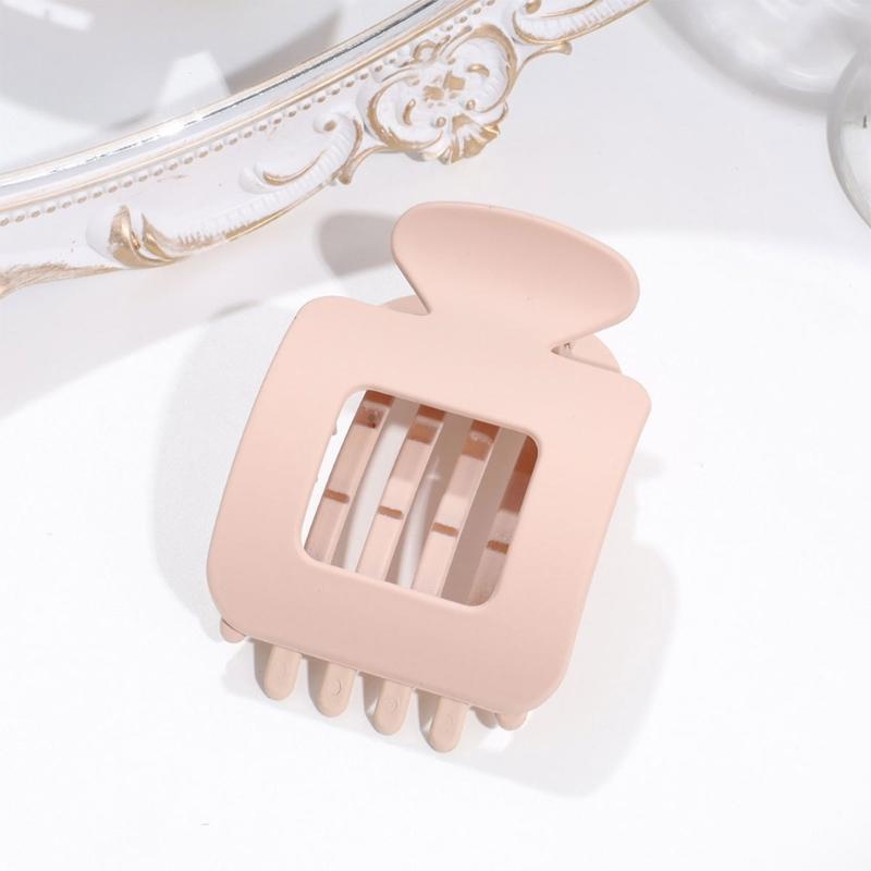 Matte Square Hair Claw Clip With Strong Grip For Women Kids Nonslip Hairpin ABS Hair Accessory For Sports Travel