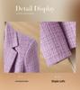 Women's Petite Purple Wool Suit Jacket - High-End Spring/Autumn 2024 Collection