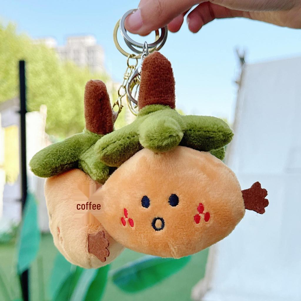 Lucky Orange Plush Keychain - Cute & Funny Bag Accessory Toy Gift