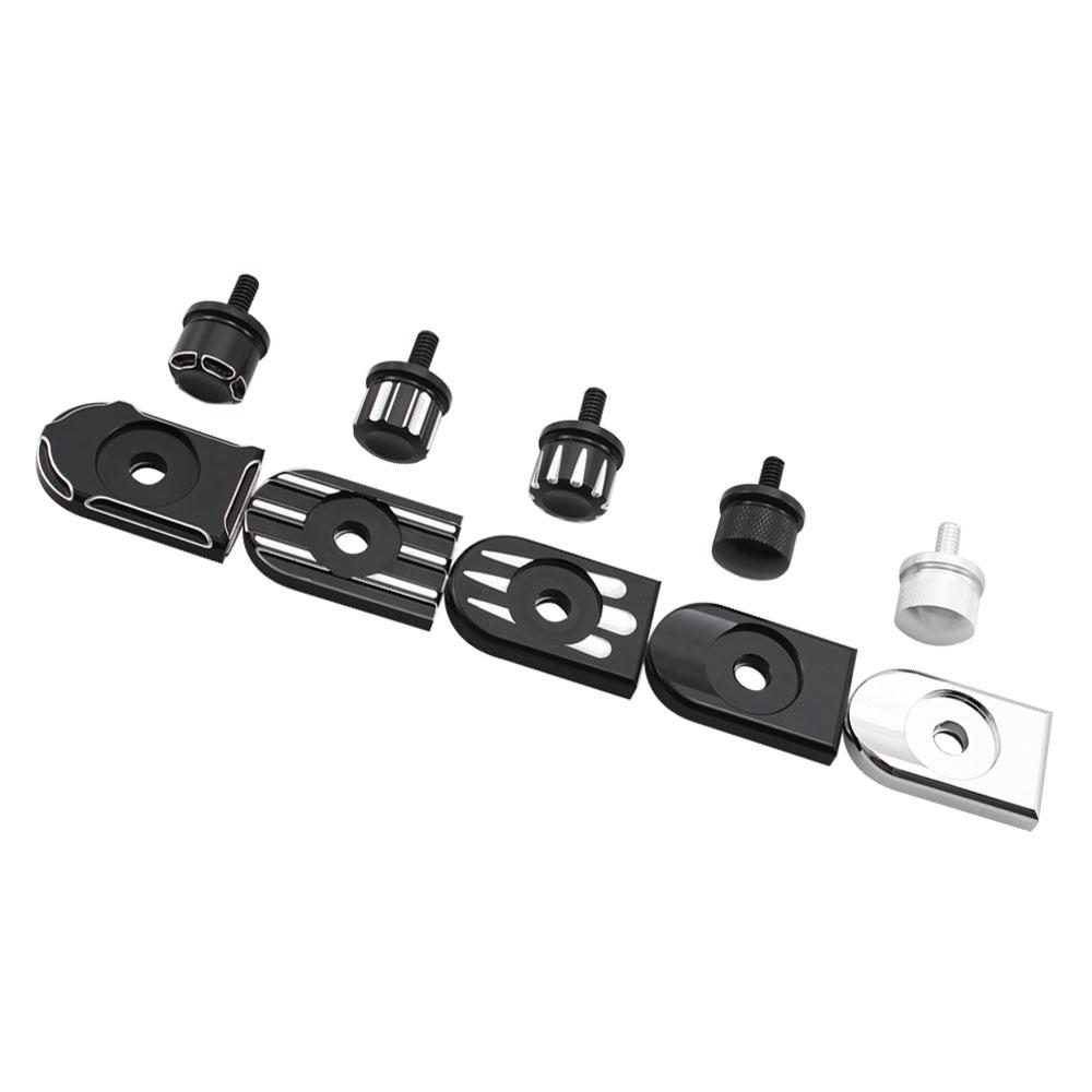Rear Fender Seat Bolt Tab Screw Nut Knob Cover For Harley Davidson Sportster XL Dyna Bob Softail Fat Boy Touring Glide CVO