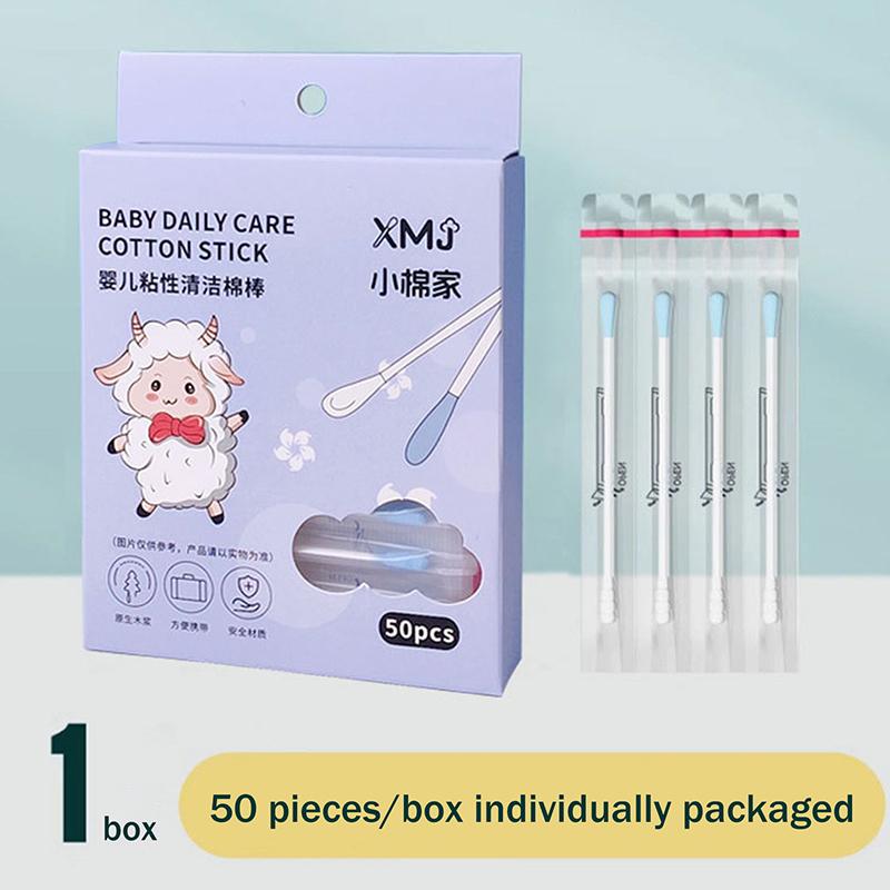 50/100 Pcs Sticky Ear Pick Adhesive Cotton Swab Ear Cleaning Reusable Sticky Ear Sticks Sticky Cotton Swab Ear Cleaning Tool