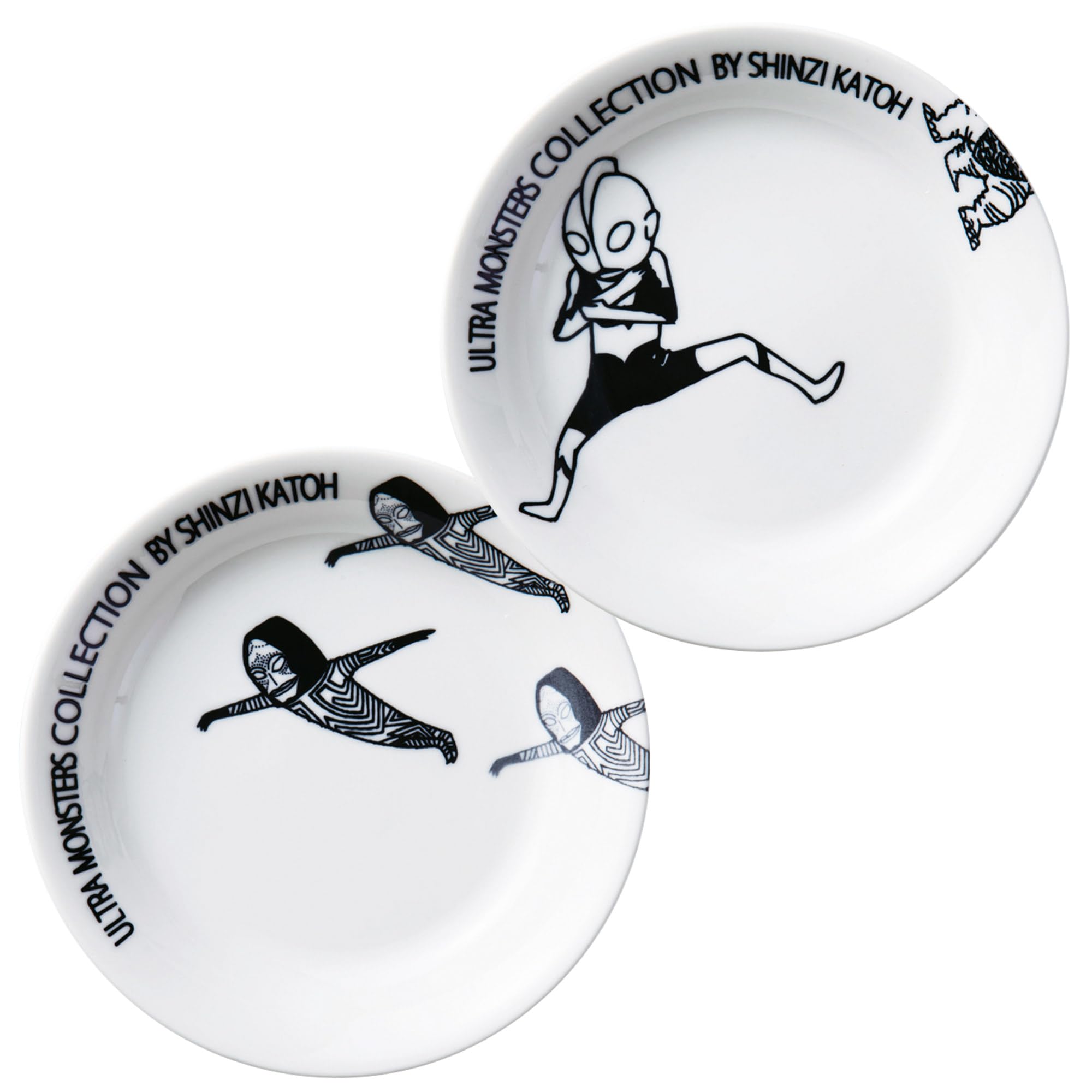 

Ogura Pottery Ultra Monsters Collection Lightweight Curry Plates, Set of 2, Ultraman x Dada