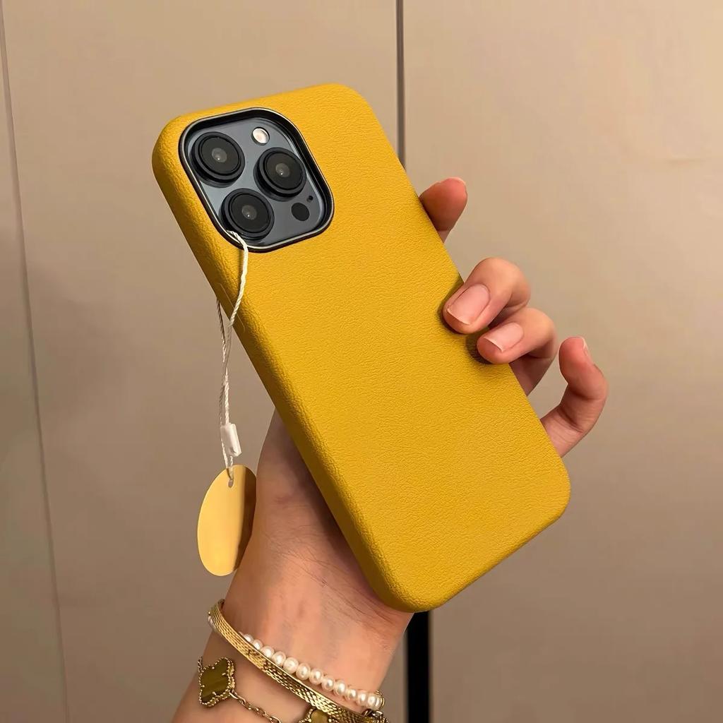 Custodia per telefono in pelle opaca di lusso per iPhone 16 15 14 Plus 13 12 11 Pro Max XS Max XR Protezione dell'obiettivo Custodia in silicone antiurto