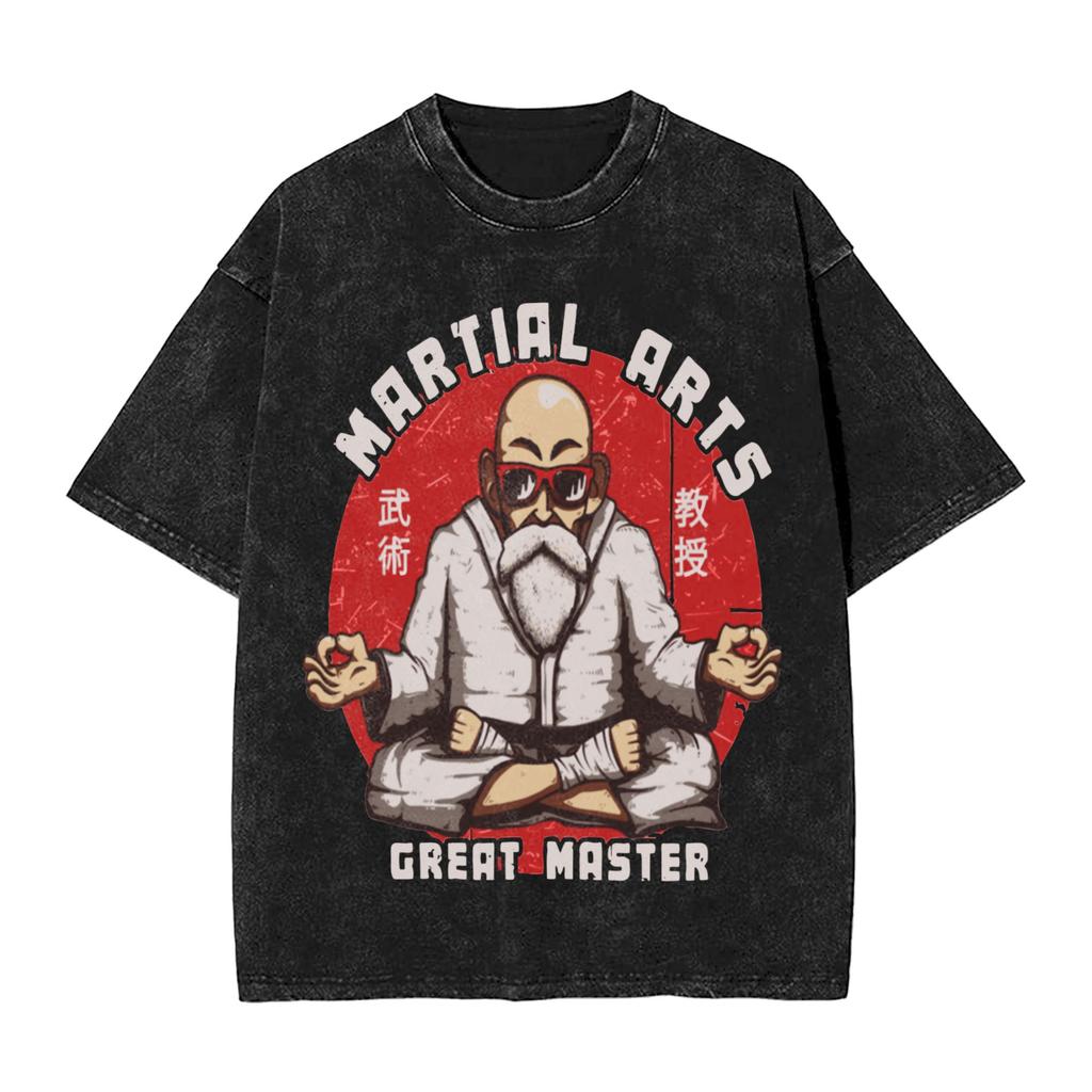 Dragon Ball Saiyan Gym T Shirts Hip Hop Washed Harajuku TShirts Anime Dbz Vintage for Men Women Streetwear Summer Tee Shirt