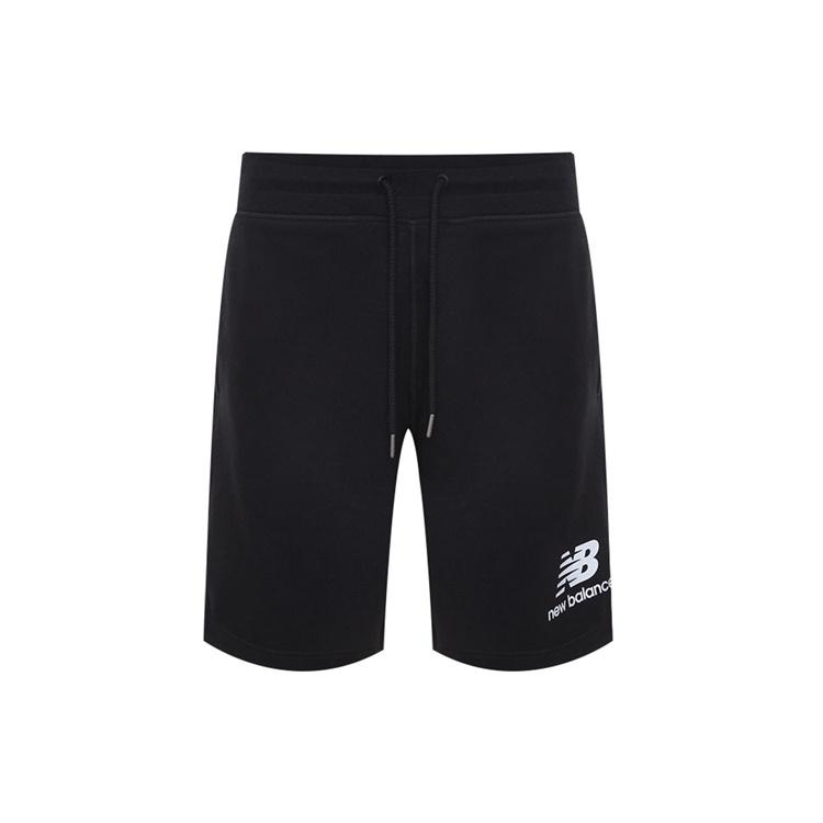 New Balance Essentials Stacked Logo Shorts Asia Sizing Black Men s AMS03558-BK L