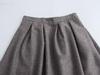 2024 Women's A-Line Pleated High Waist Mid-Length Skirt