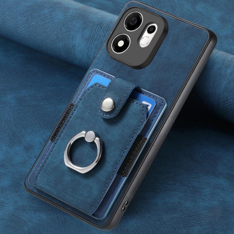 For Huawei Honor 600 Smart Leather Magnetic Wallet Card Slot Ring Holder Case For Honor X7E Plus Shockproof Stand Cover Bumper