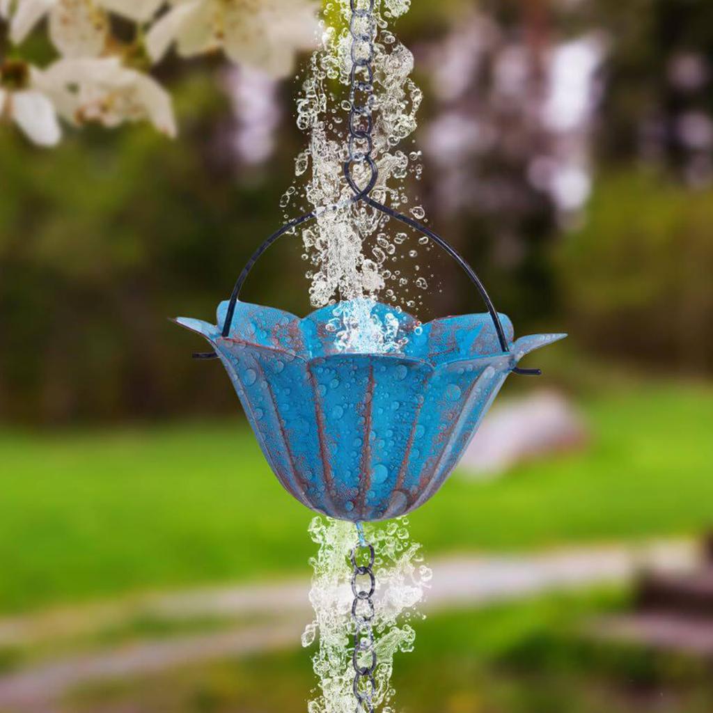 7.87Ft Hummingbird Rain Chains for Gutters Rain Catcher Chain Metal Rainwater Catcher Chain for Eaves Drainage