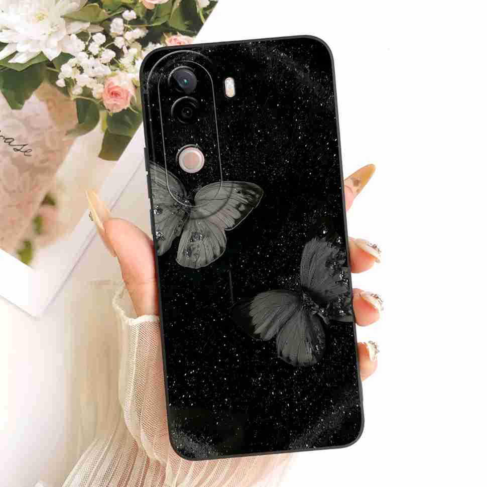 For vivo V40e 5G Case Cute Cat Cream Flower Silicone Back Cover For Vivo V 40e VIVO V40E 5G V2403 Phone Cases Bumper Fundas