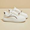Spring White Shoes New Style of Female Students' Thick-soled High-rise Sports Shoes Casual Street Shot
