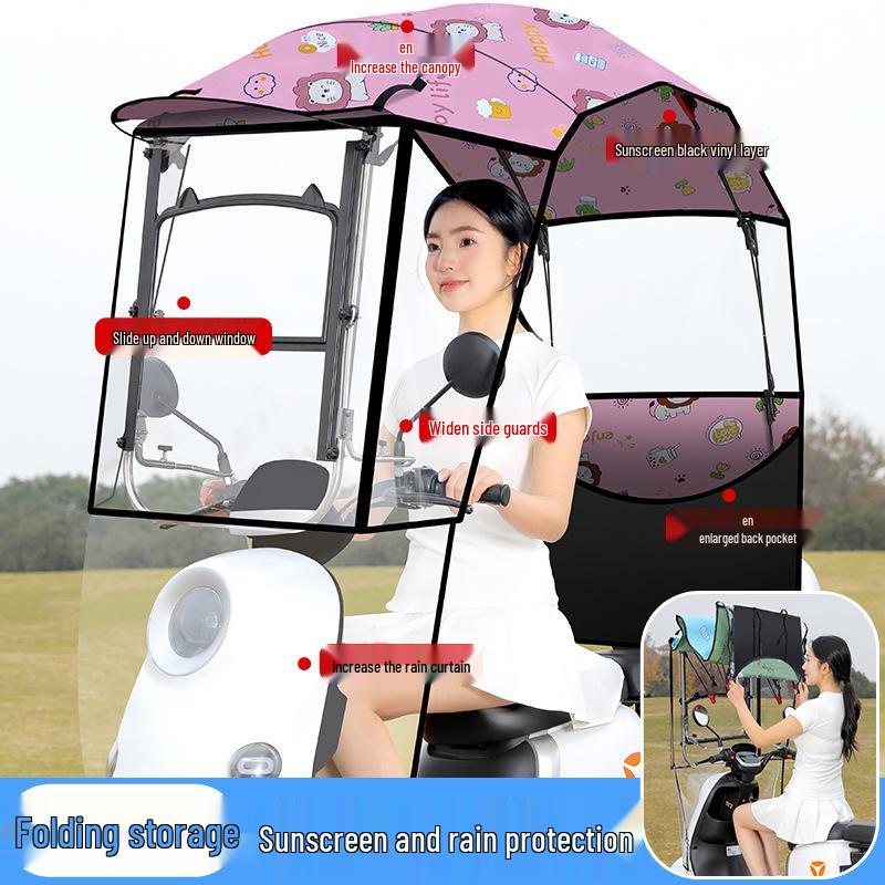 Rozkładana markiza i osłona przeciwdeszczowa do motocykli i trójkołowców.