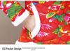 Retro Floral Chinese Style Cotton Padded Jacket for Middle-Aged Women