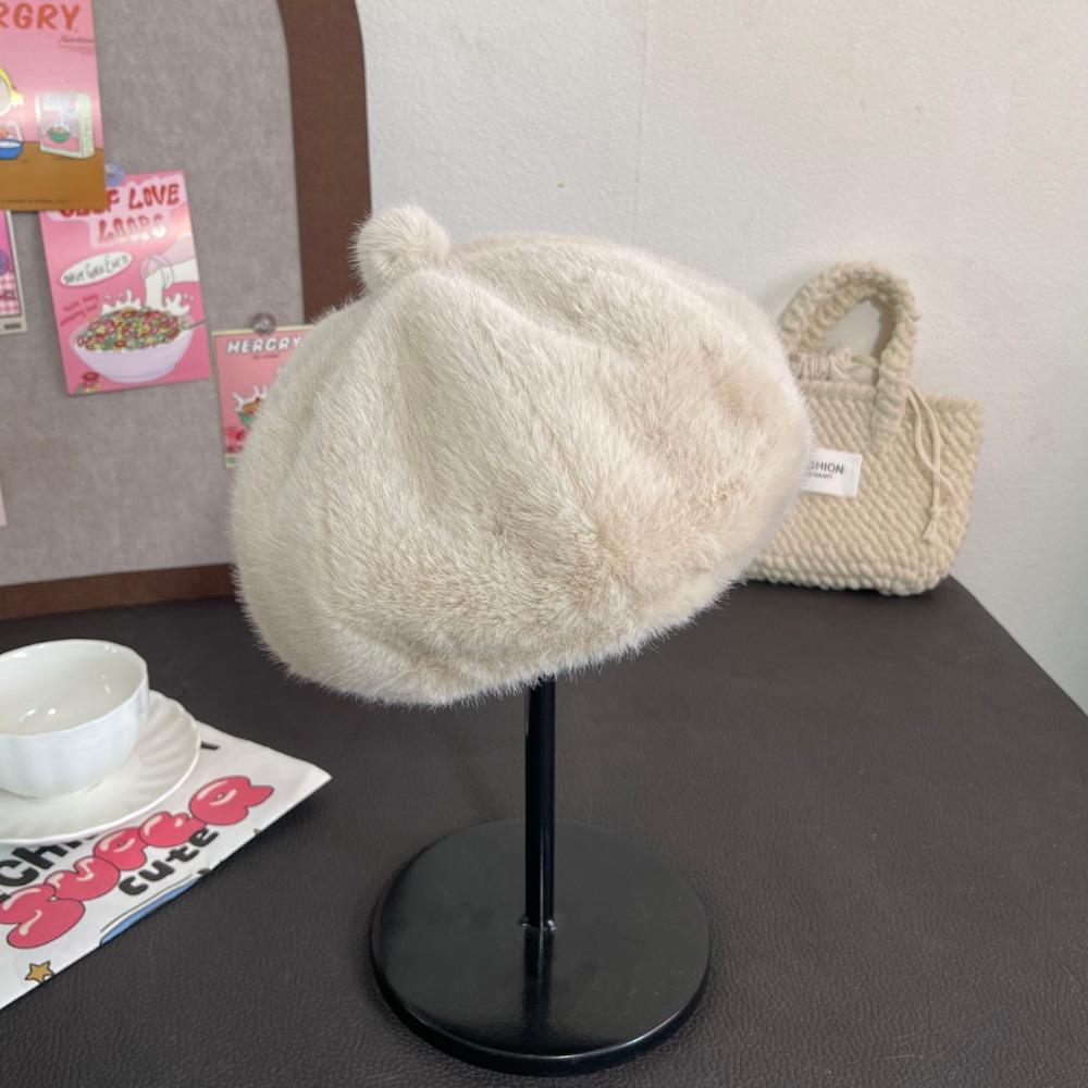 

Зимний новый зарубежный стиль теплая беретка норка утолщенная тыква модный тренд универсальная женская шляпа