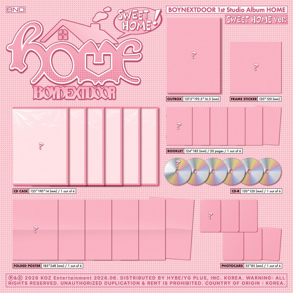 [Pre-Order] BOYNEXTDOOR HOME SWEET HOME Kpop Album CD Photocard Official Random Version