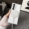 Luxury Transparent for Magsafe Hard Case for Samsung Galaxy Z Fold 7 6 5 4 3 Zfold Magnetic Wireless Charging Airbag Slim Cover