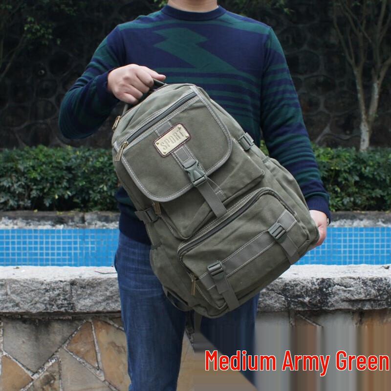 

Kurenqi Outdoor Canvas Travel Backpack