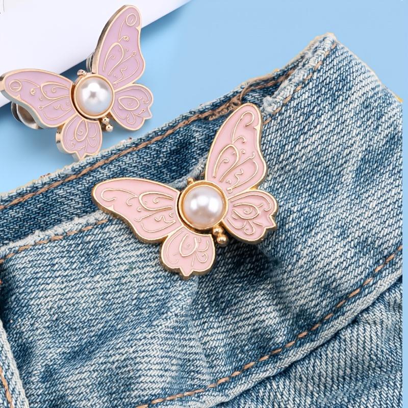 1Pc Seamless Adjustable Waist Extension Button - Removable Spring Snap for Faux Denim Clothing Extender For Women & Men
