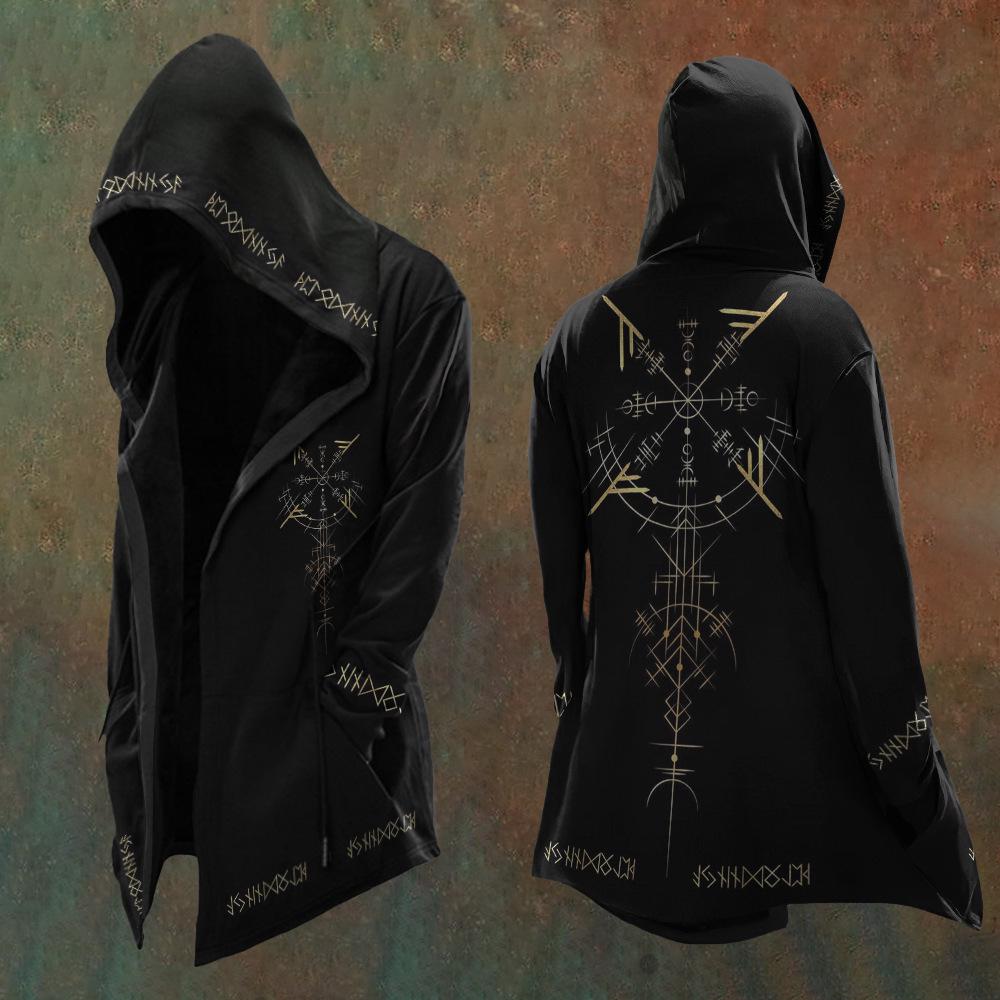 Abstract Universe Retro 3D Print Men's Hooded Sweatshirt Cardigan – Spring/Autumn