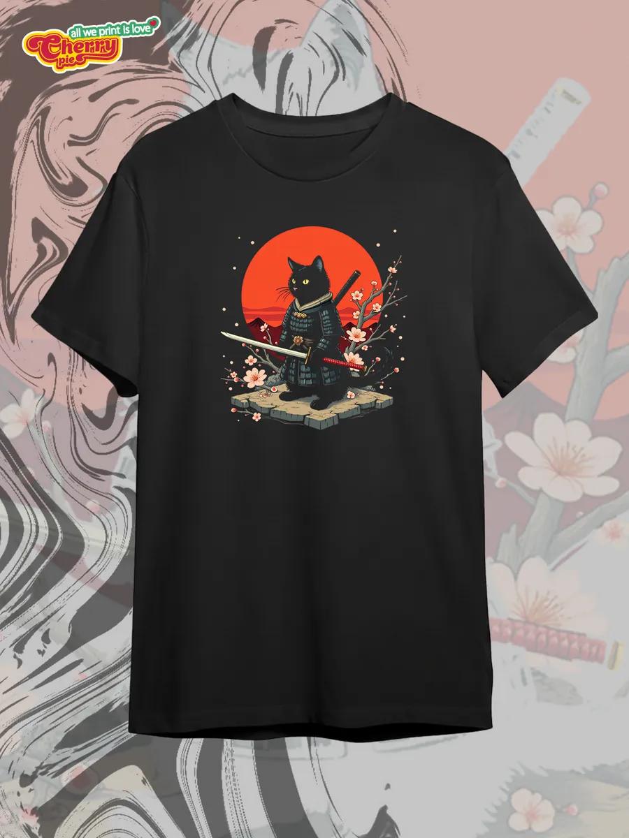 Men s black unisex T-shirt with Christian print S