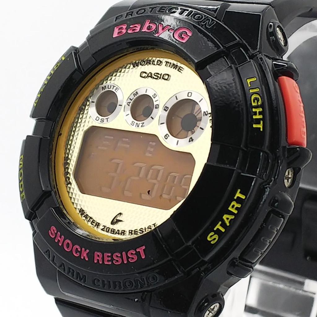 Used 1099 [New Battery Replaced] Casio Baby-G Watch Pink Working Condition