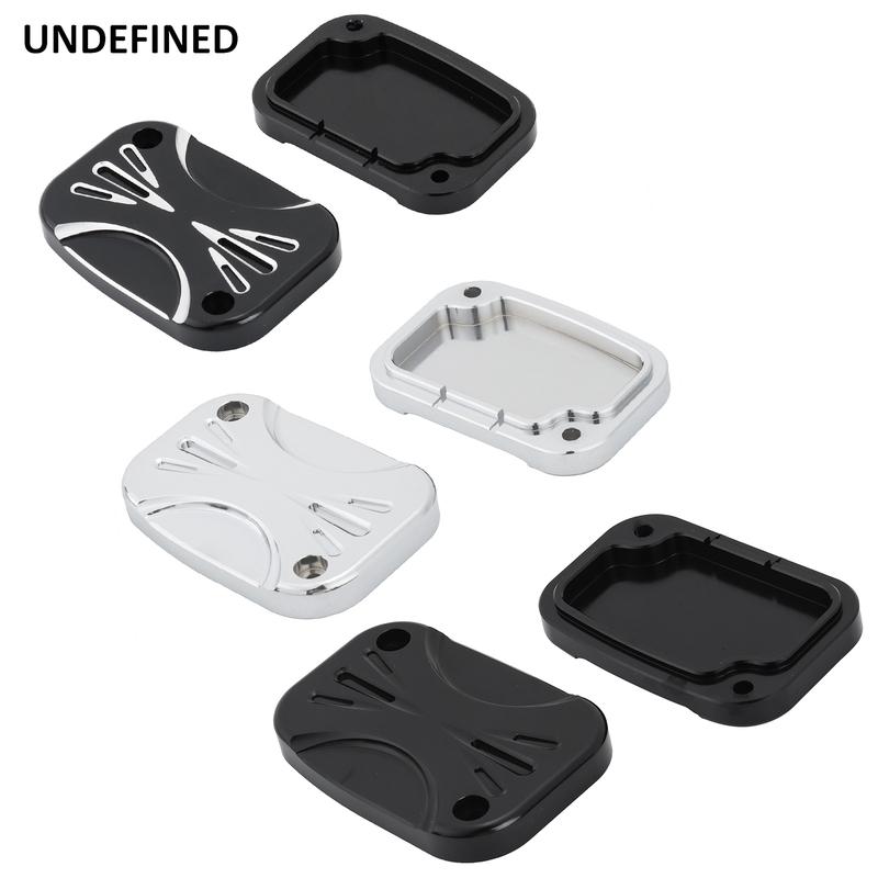 Motorcycle Front Rear Brake Reservoir Master Cylinder Covers For Harley Touring Road King Electra Street Glide FLH FLRT V-Rod