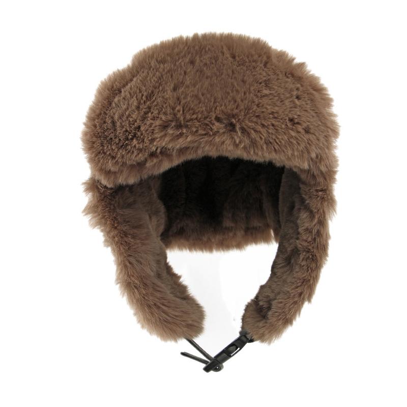 Bombermütze Herren Damen Winter Warm Kalt Mütze Imitation Kaninchen Plüsch Ohrenschutz Winddicht Skimütze