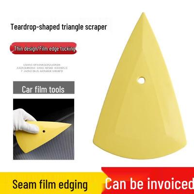 Raclette Ronde Jaune et Grattoir Triangulaire pour Application de Films sur Voiture