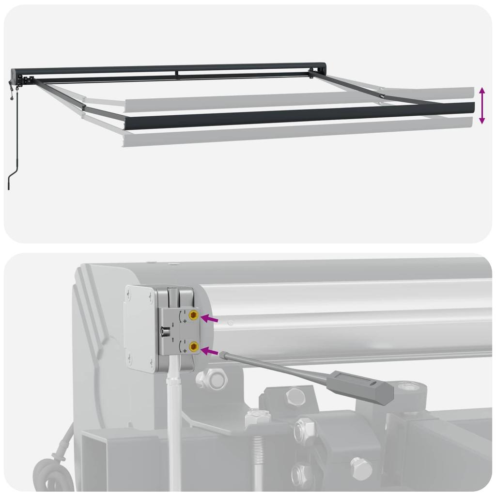 Retractable Awning Beige 300 X 250 Cm Fabric and Metal