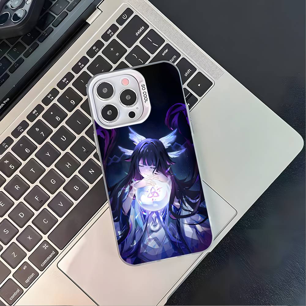 G-Genshin Impact Columbina Phone Case For iPhone 17,16,15,14,13,12,11,Pro,XS,Max,Plus,Mini,SE4,E White Matte Shockproof Cover