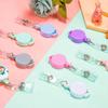 ID Lanyard ID Badge Holder Name Tag Easy To Pull Buckle Retractable Badge Reel  Office Accessories